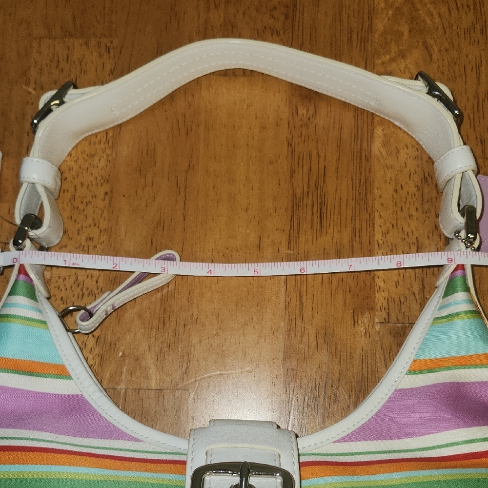 Coach Multicolor Striped Hobo Shoulder Bag - Picture 13 of 14